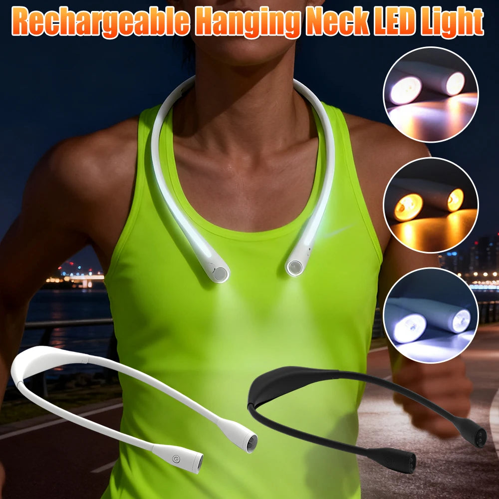 Neck Book Light 4 LED 360° Bendable Rechargeable Reading Lamp Neck Reading Light Vue