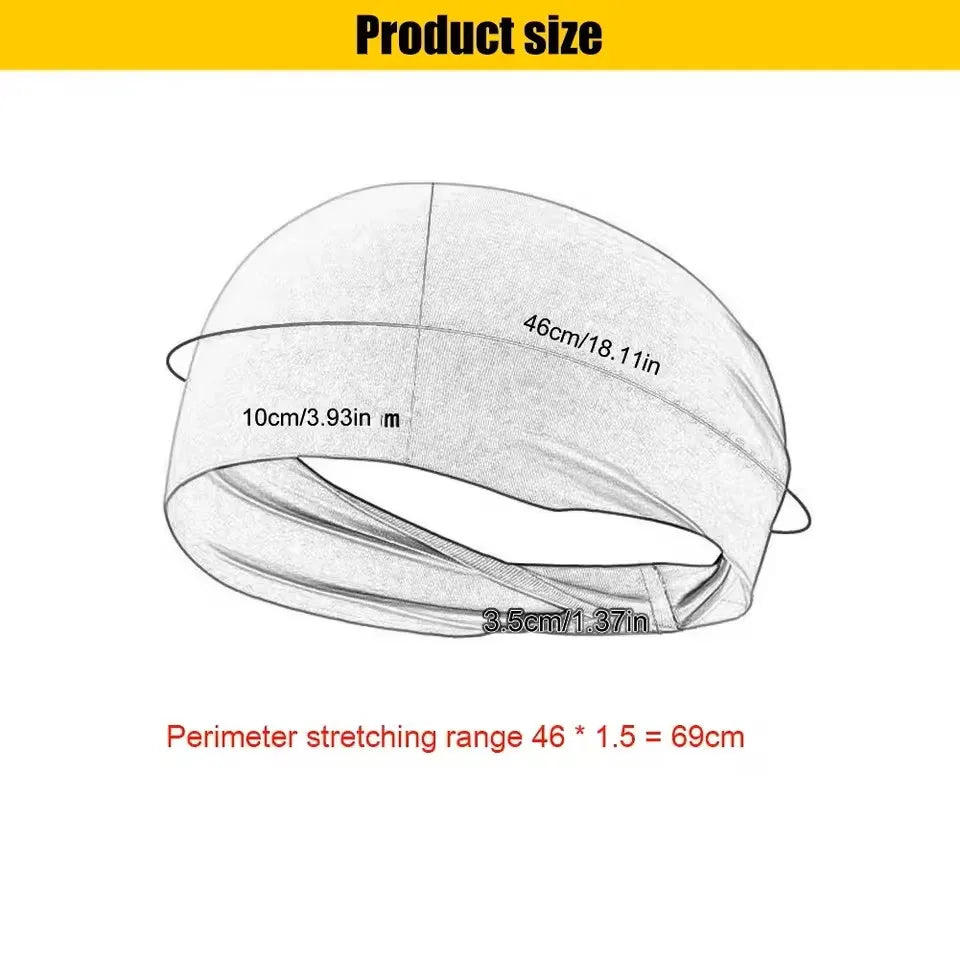 Sport Headband Fitness Sweat Bandage Head Hair Band Tennis Yoga Absorb Sweat Head Band Basketball Running Sweatband Women Men Vue
