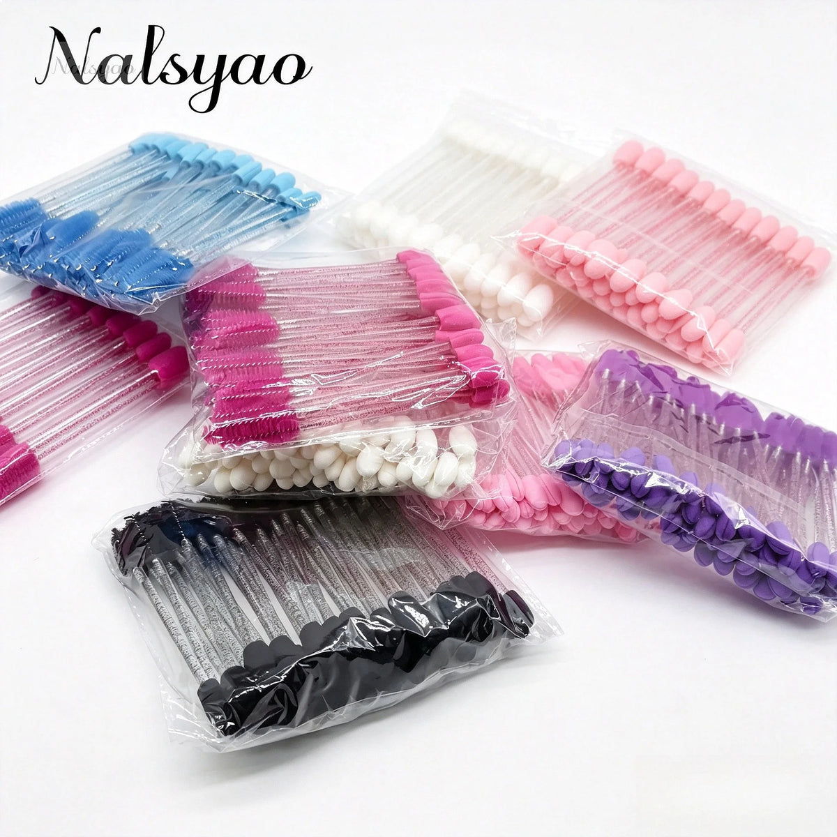 Wholesale 50Pcs Double Ended Eyeshadow Brush Oval Sponge Tip Disposable Dual Sided Makeup Applicator Vue