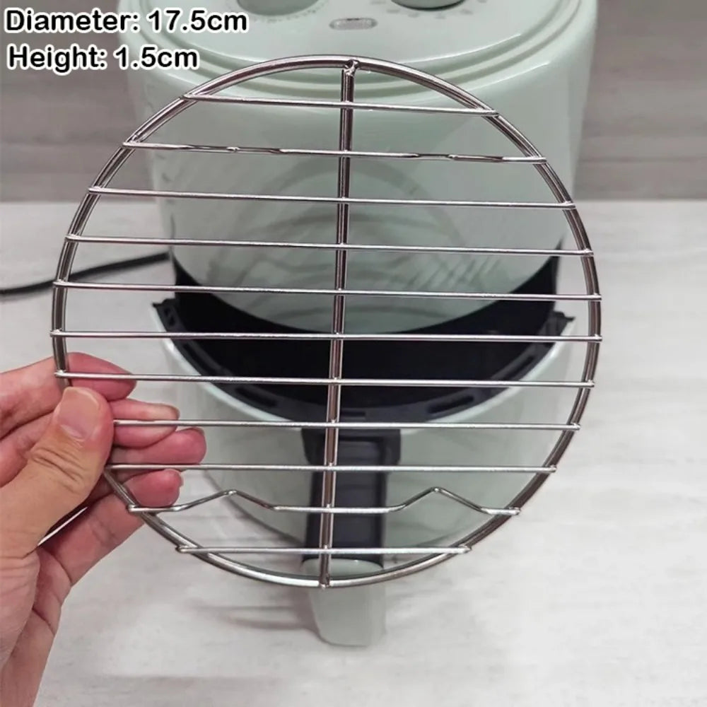 Round Square Cooking Rack Foot Thicken Air Fryer 304 Stainless Steel Vue Round 17.5cm