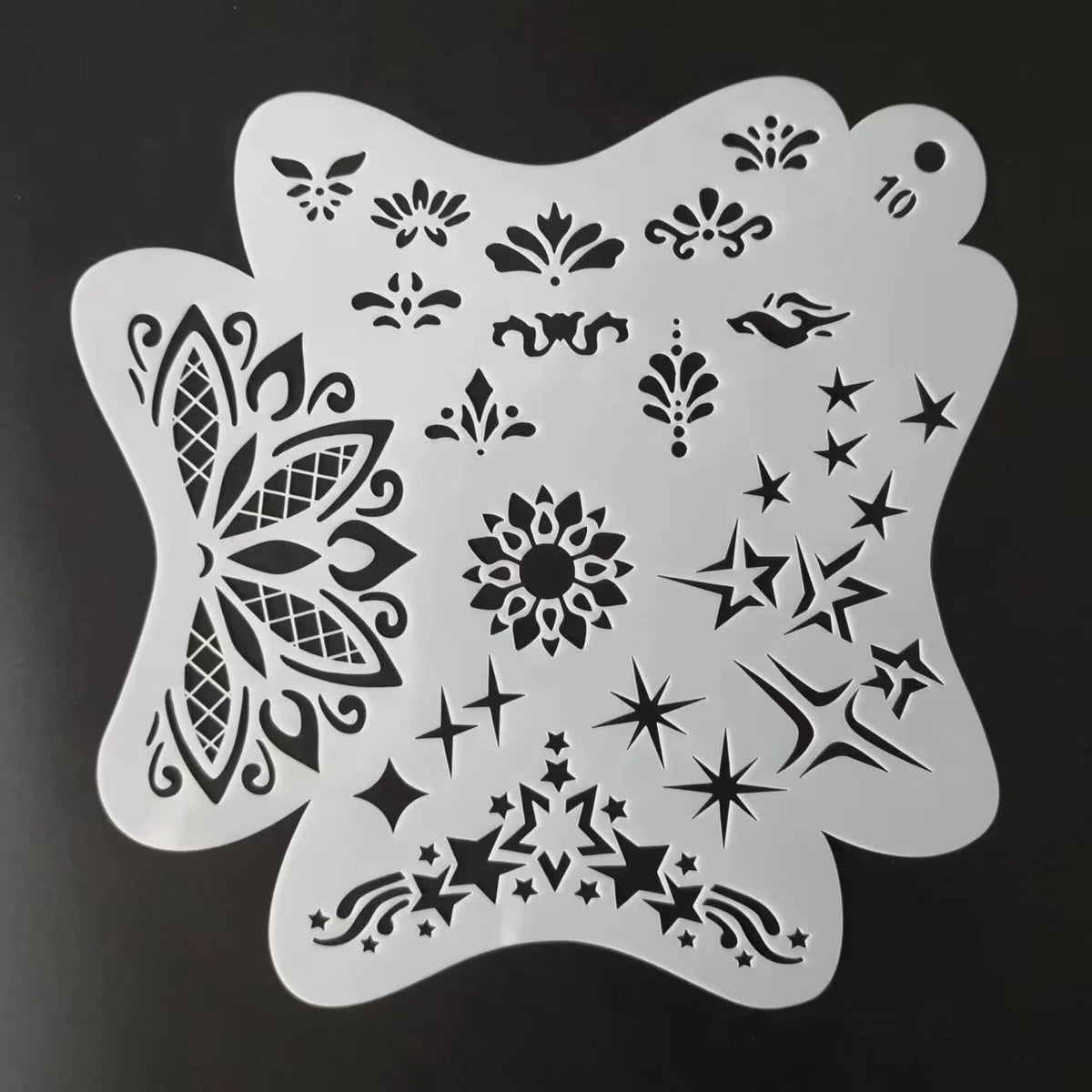 17*17cm Stencils for Body Painting Face Art Halloween Birthday DIY Makeup Stamps Temporary Tattoos Reusable Stencils Plastics Vue LG1710 China Mainland