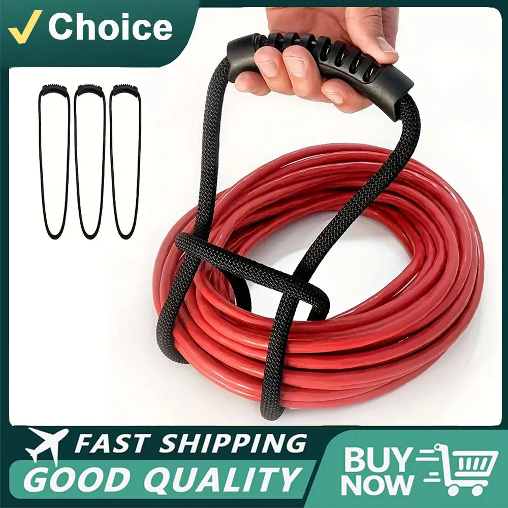 Storage Strap Heavy-Duty Hook and Loop Cord Carrying Strap, Hanger, and Organizer with Handle for Pool Hoses Garden Hoses Cables Vue