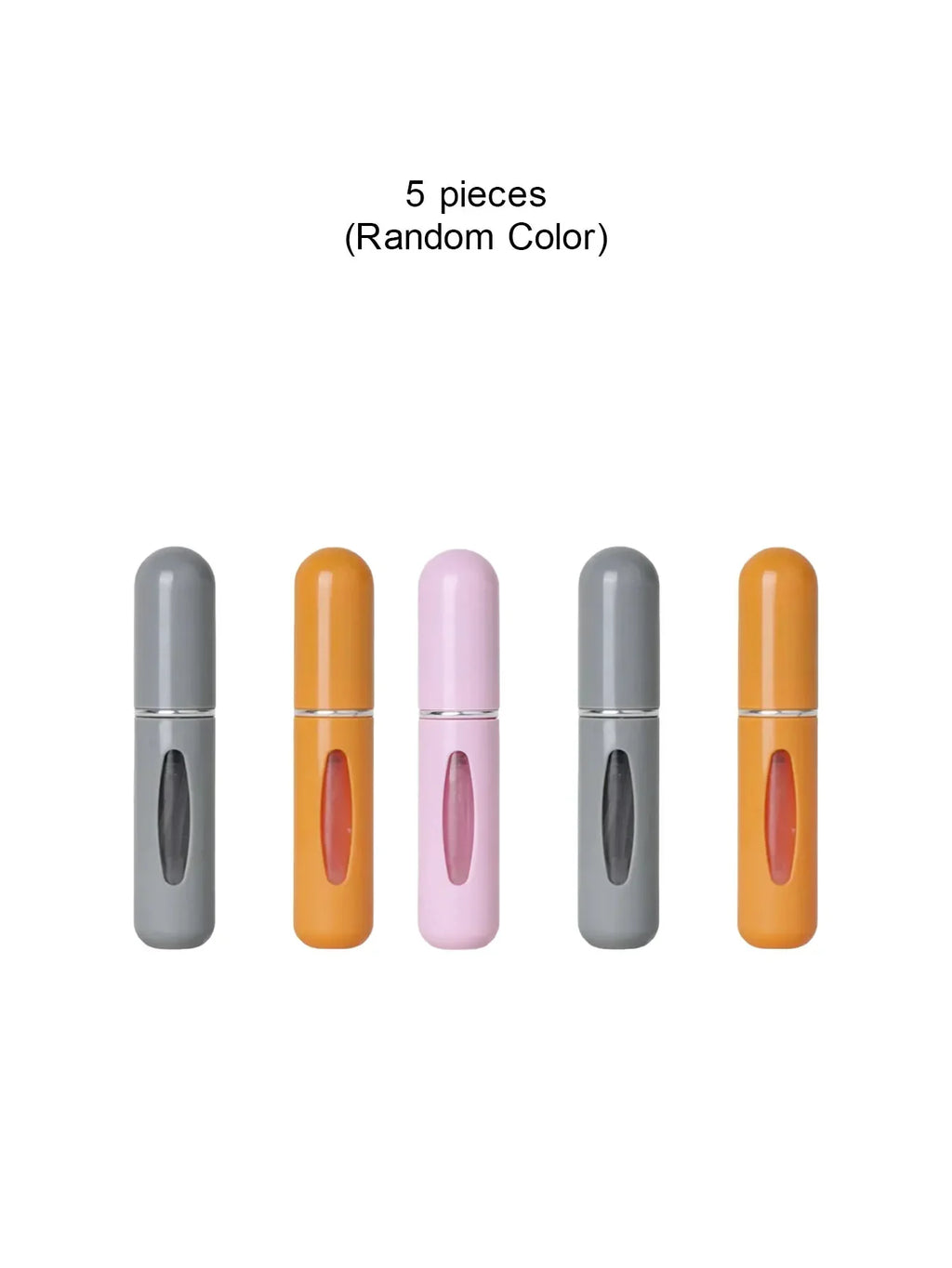 vvocci 3/5/10pcs Press Type Cosmetics Fragrance Spray 5ml ForDispenser Portable Bottle Bottom-fill Perfume Refillable Container Vue 5 Pcs-Random Color