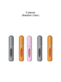 vvocci 3/5/10pcs Press Type Cosmetics Fragrance Spray 5ml ForDispenser Portable Bottle Bottom-fill Perfume Refillable Container Vue 5 Pcs-Random Color