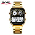 SKMEI 2690 Men's Digital Sport Watch – Waterproof, Stainless Steel Digital Sport Watch Vue gold