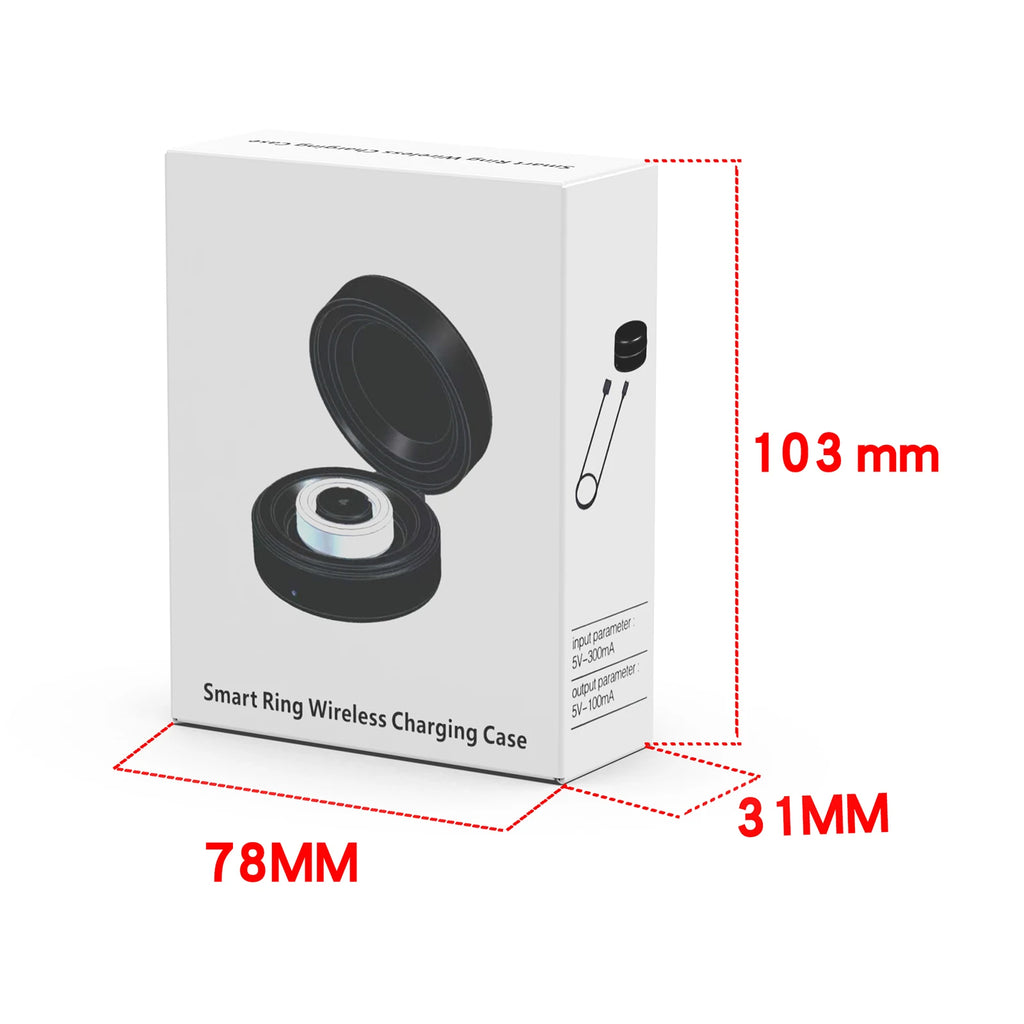 Compatible for Oura Ring Gen 4 Charging Case, Portable Wireless Charger Dock with Built-in Battery & Safe Protection + USB-C Vue