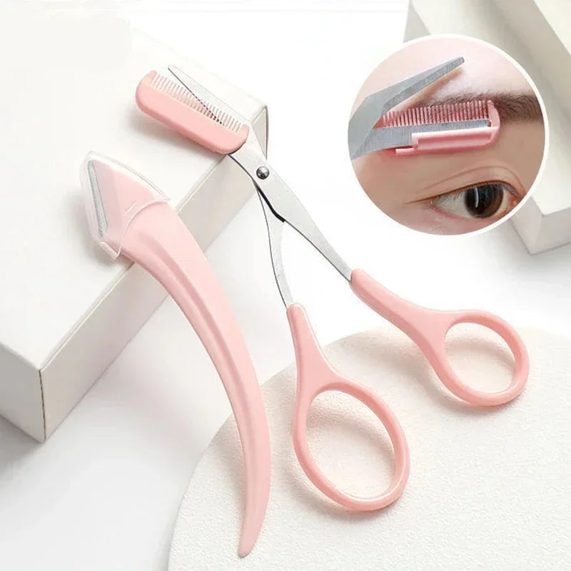 1/2/3Pcs Trimming Razor For Women Knife Eyebrow Face Eyebrow Eyebrow Scissors With Comb Brow Trimmer Scraper Vue
