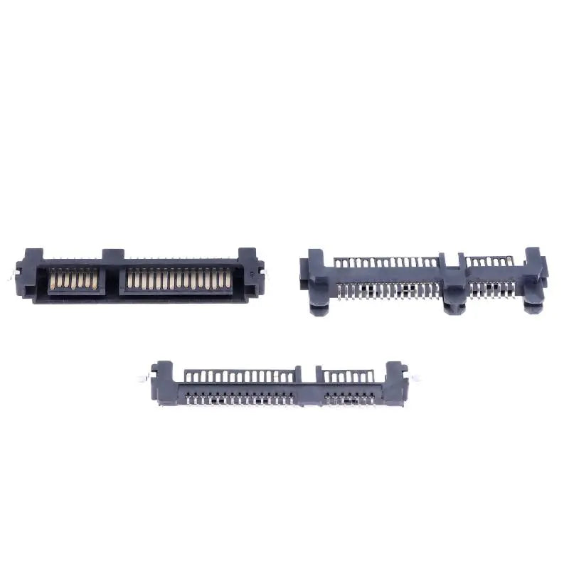 5pcs SATA Interface Socket SSD Solid State Drive Seat 7+15P 22PIN Male Connector Seat Sinking Plate Patch Type Connector Port Vue