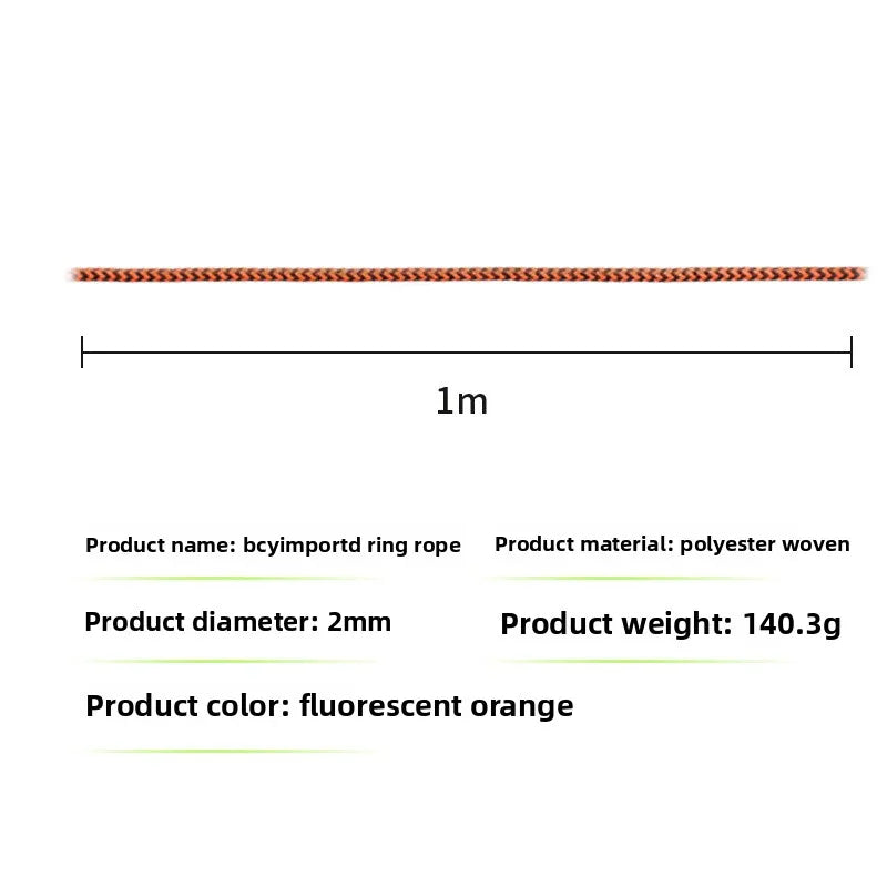 High Strength Polyester D Loop String Archery Compound Bow Release D-Loop RopeBowstring Making Cord Outdoor Shooting Accessories Vue orange 1meters