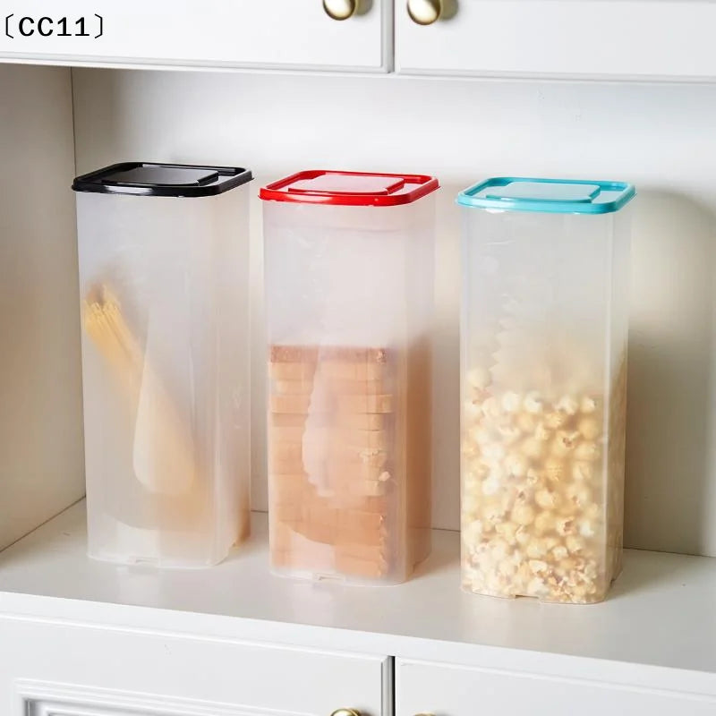 Empty Airtight Bread Box Kitchen Cabinet Plastic Food Container Toast Vue