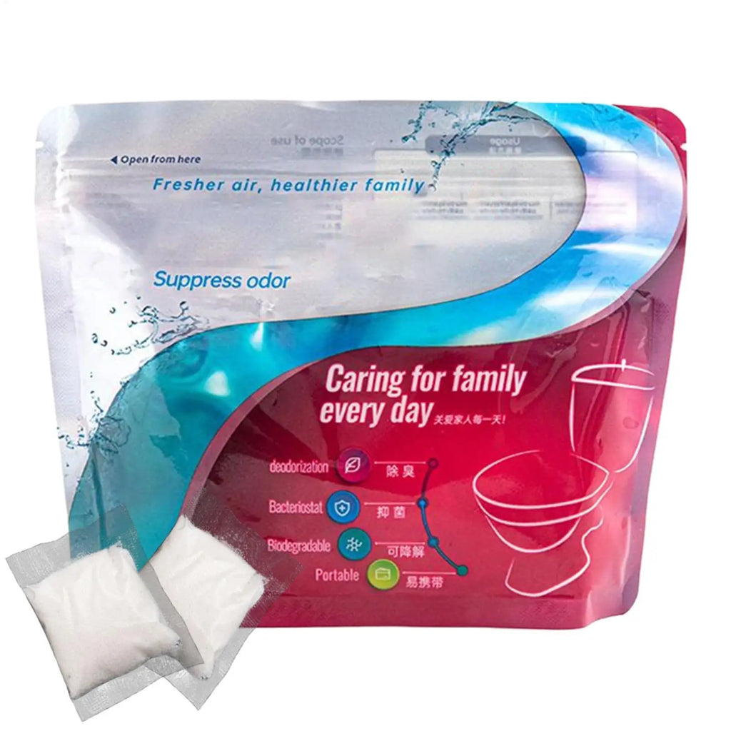 30Pcs Portable Pee Powder Liquid Emergency Urine Bag Solidifier Portable Toilets Odor Neutralizer for Strong Water Absorption Vue