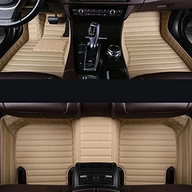 5D leather waterproof Custom Car Floor Mats For Chevrolet Aveo Kalos Gentra Lova Auto Foot Coche Accessorie liners Vue 2010-2014 B-beige