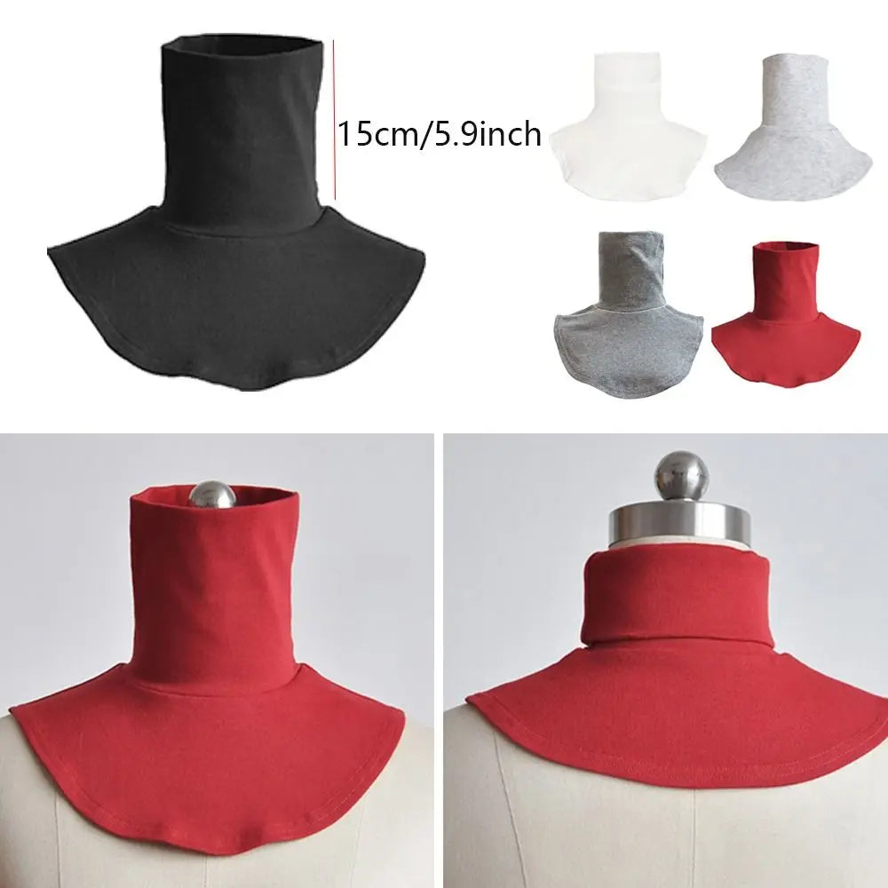 Multicolor Cottonturtleneck Fake Collar Islamic Hijab Extensions