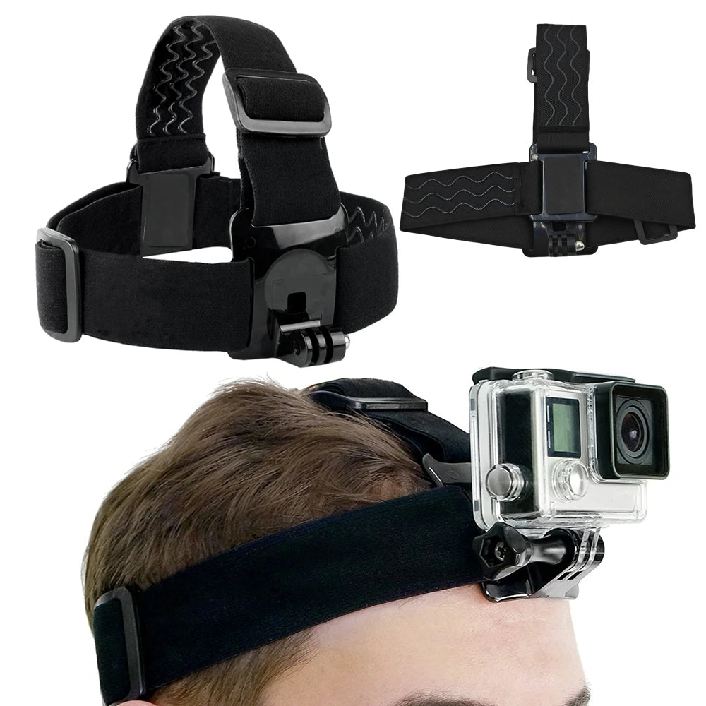 Head Strap Mount Headband Adjustable Belt For GoPro Hero 13 12 11 10 9 8 7 Insta360 DJI Osmo Action 5 4 3 2 Camera Accessories Vue Default Title