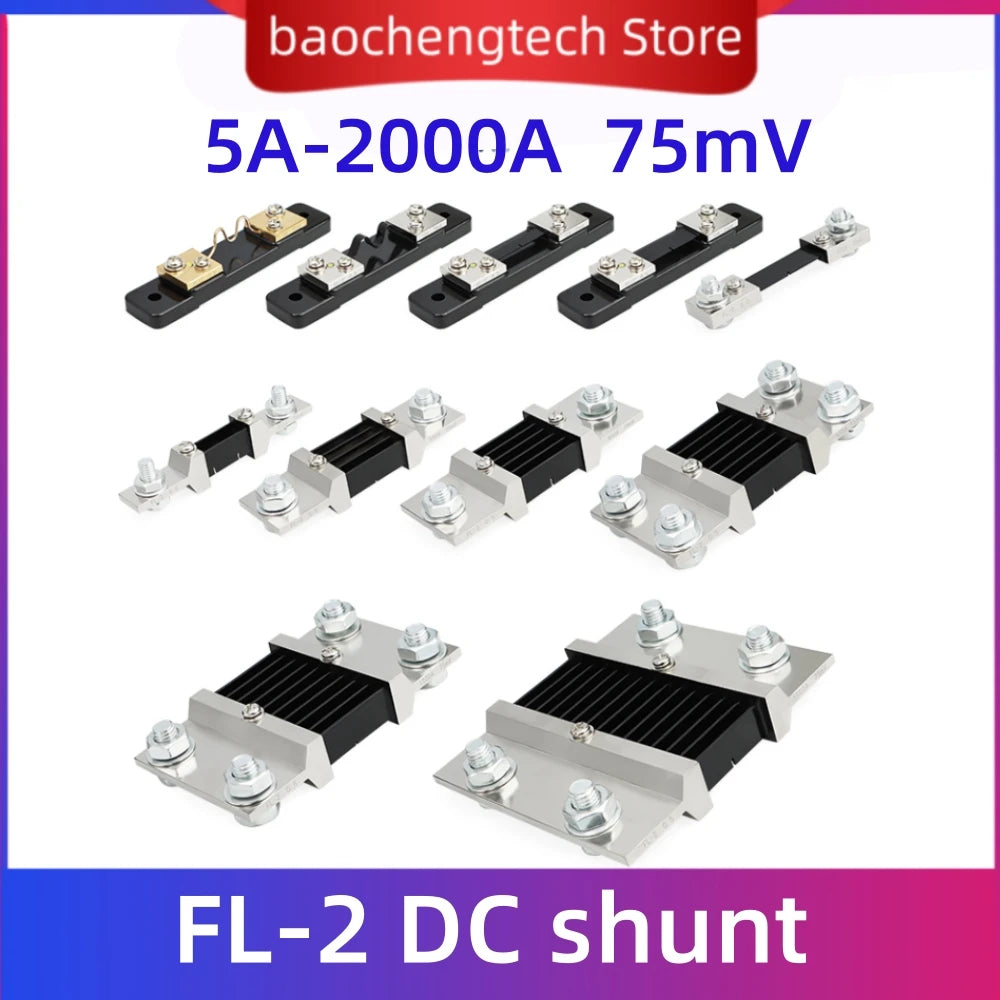 FL2 FL-2 DC shunt 5A~50A 75mV DC ammeter shunt Accuracy 0.5% 5A 10A 15 20A 30A 50A 5-50 Amp Vue
