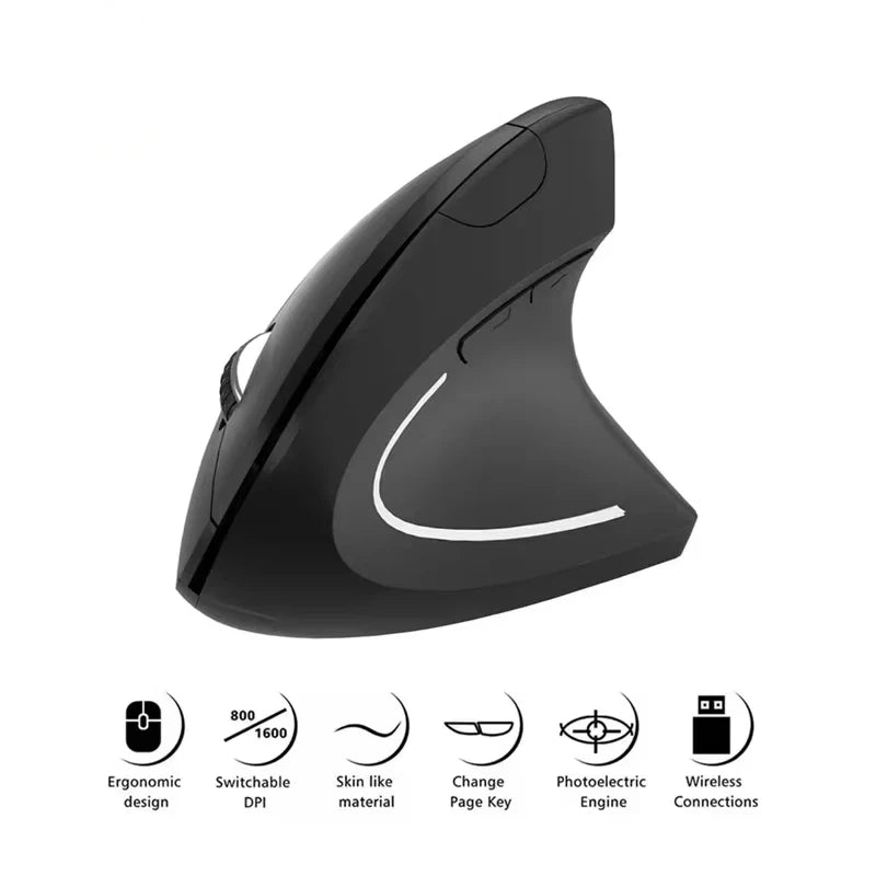 Lenovo Wireless Vertical Mouse Rechargeable Personalised Side Grip Ergonomic Bluetooth 2.4G Silent Gaming PC Computer Mouse Vue