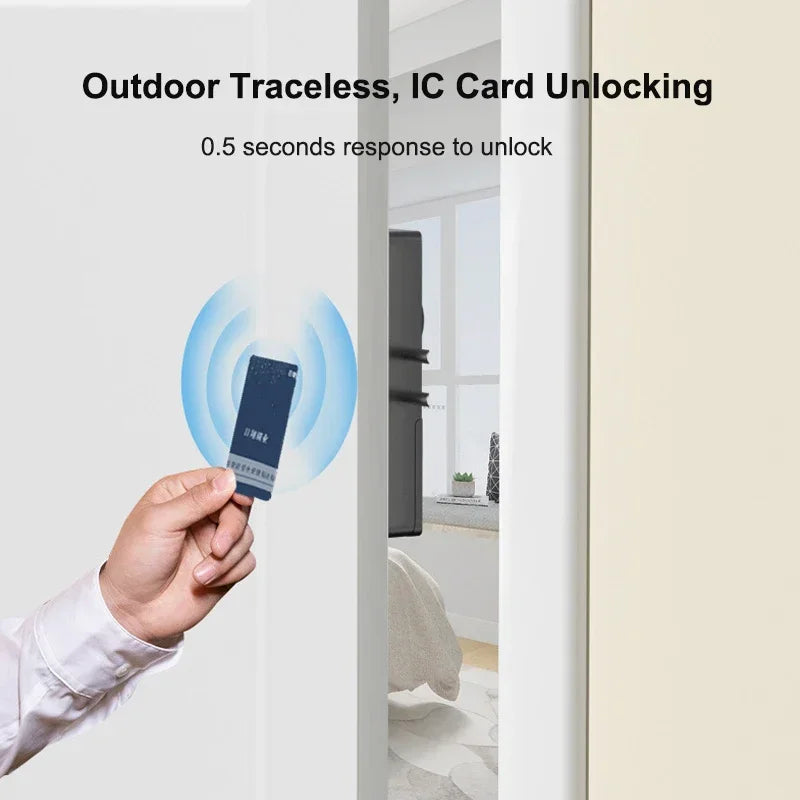TTLOCK Punch-free Smart Invisible Lock Keyless IC Card Lock Supports Bluetooth Remote Control No-drill Hole Wooden Door Mortise Vue