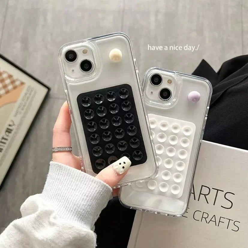 Silicone Suction Phone Holder Mat Multifunctional Suction Cup Wall Stand Square Anti-Slip Single-Sided Case Mount Back Sticker Vue