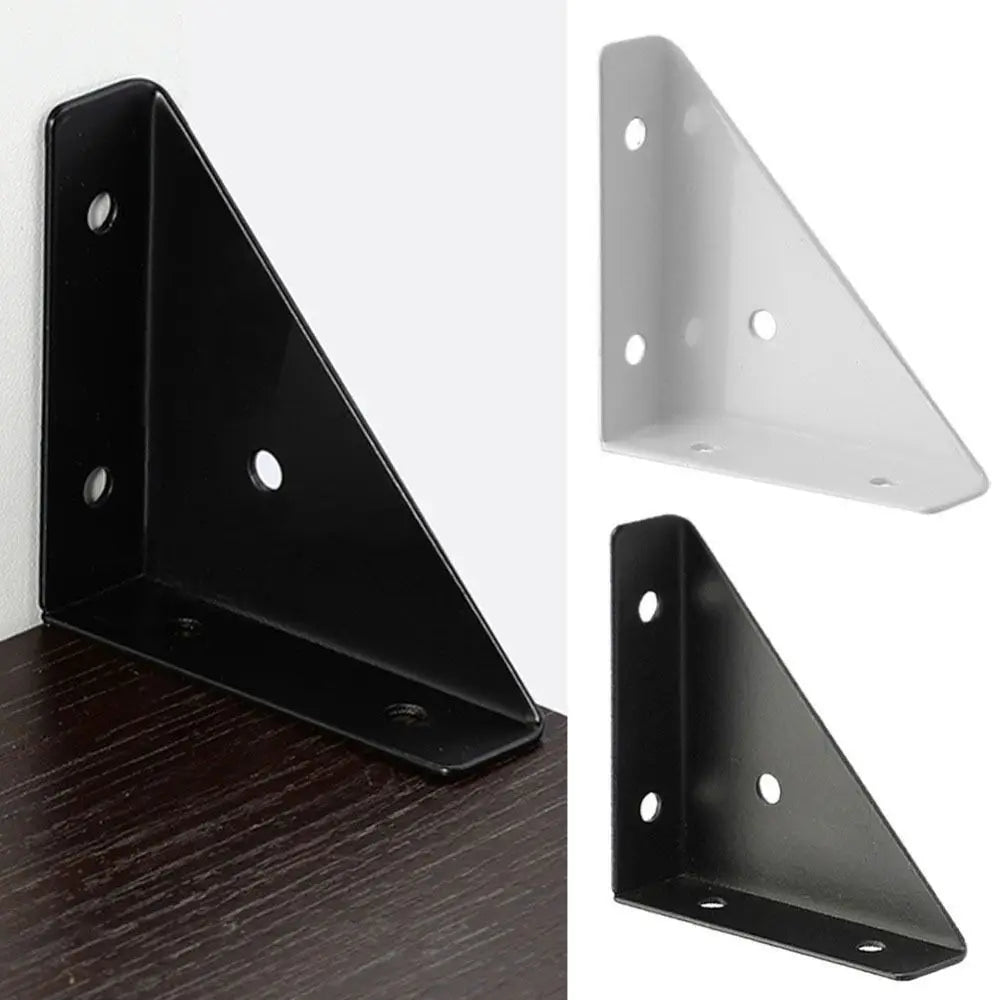 12Pcs Thick Triangle Corner Brackets L-Brackets Heavy Duty Furniture Corner Brace 90 Degree Convenient Angle Code Vue