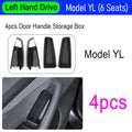 For 2026 2025 Tesla Model Y Juniper Model 3 YL Door Handle Storage Box Interior Accessories Door Handle Organizer Phone Holder Vue 4pcs Model YL