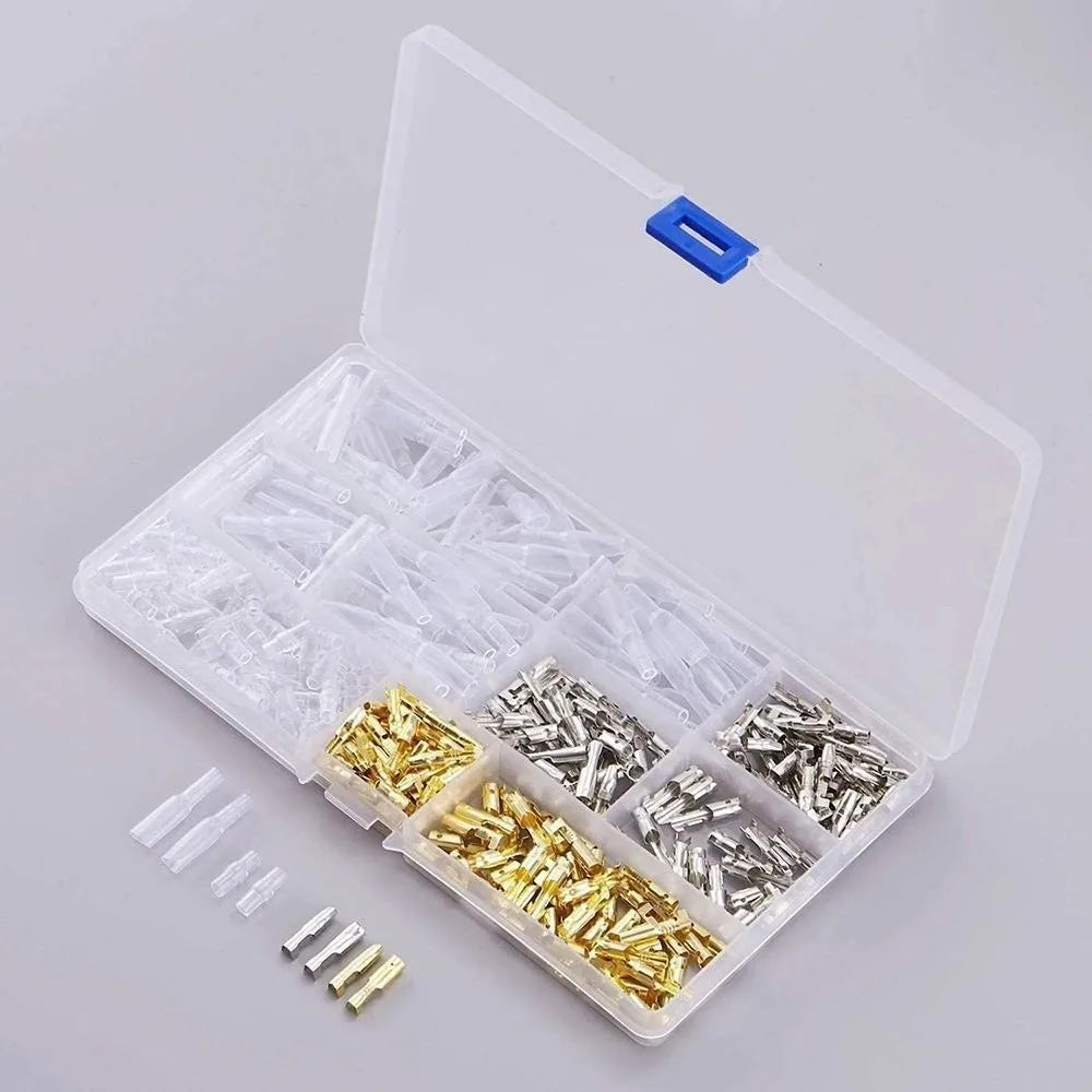 Tinplate Wire Terminal Copper Round Lug Cold Pressure Terminal Set Terminal Connector Bare Nose Lugs Circular Crimping Terminal Vue