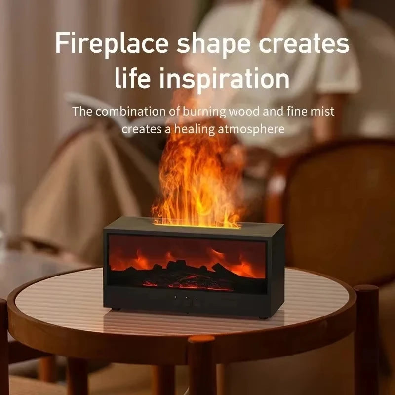 7-color Flame Air humidifier Aromatherapy Diffuser Essentialoils Large capacity durability silent Vue