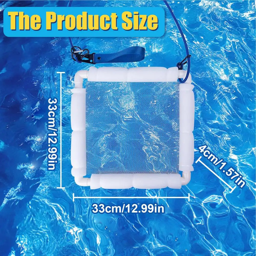 Floating Shark Tooth Sifter Strainer Tool with Wrist Strap for Beach Sand Garden Sea Shore River Lake Stream Park Playground Vue White