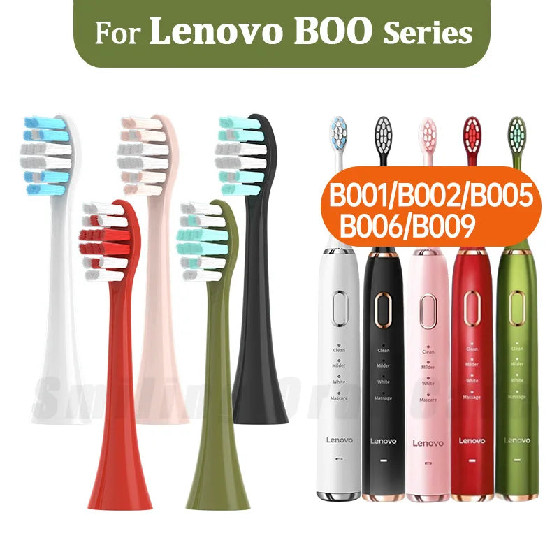 For Lenovo LX-B002/B004/B005/B006/B001/B009/SET003 Electric Toothbrush Replace Head DuPont Bristles Replace Nozzles Brush Head Vue