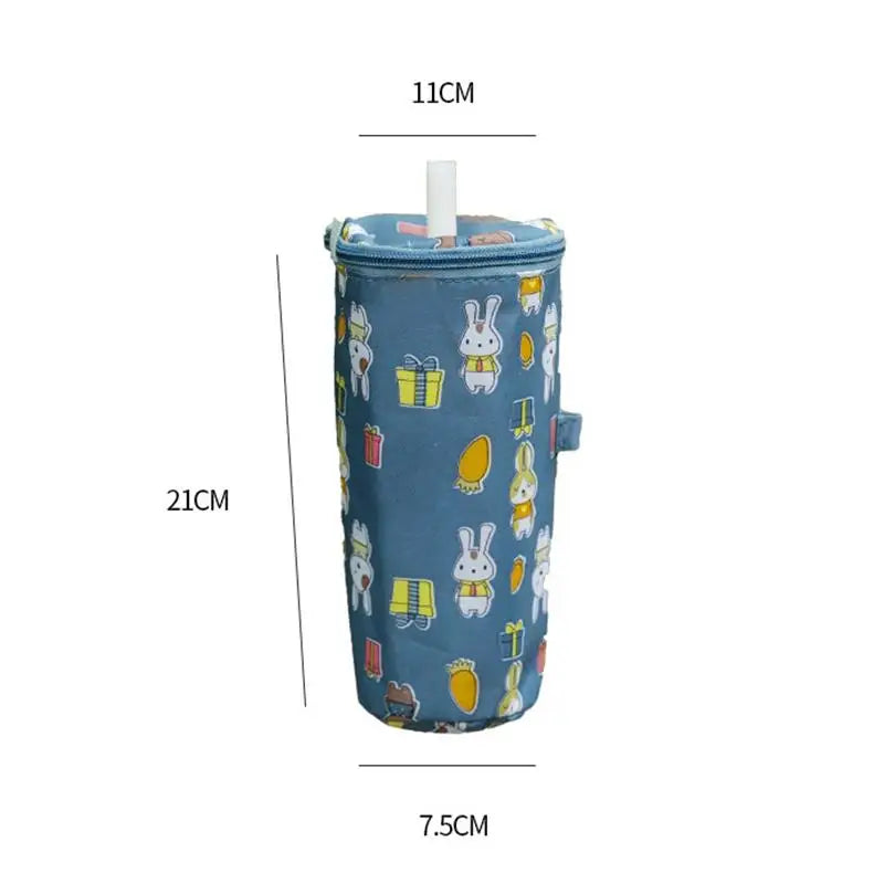 Cute Cartoon Milk Tea Tote Bag Heat Preservation Bag Portable Insulated Cup Cover Eco-friendly Handbag Cup Accessories Vue