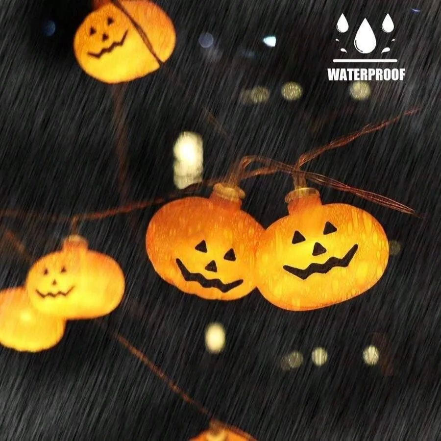 1pc LED Pumpkin String Lights, Halloween Party Decoration Pumpkin Lantern, Festive Yard Outdoor Lighting, Battery-Operated Vue