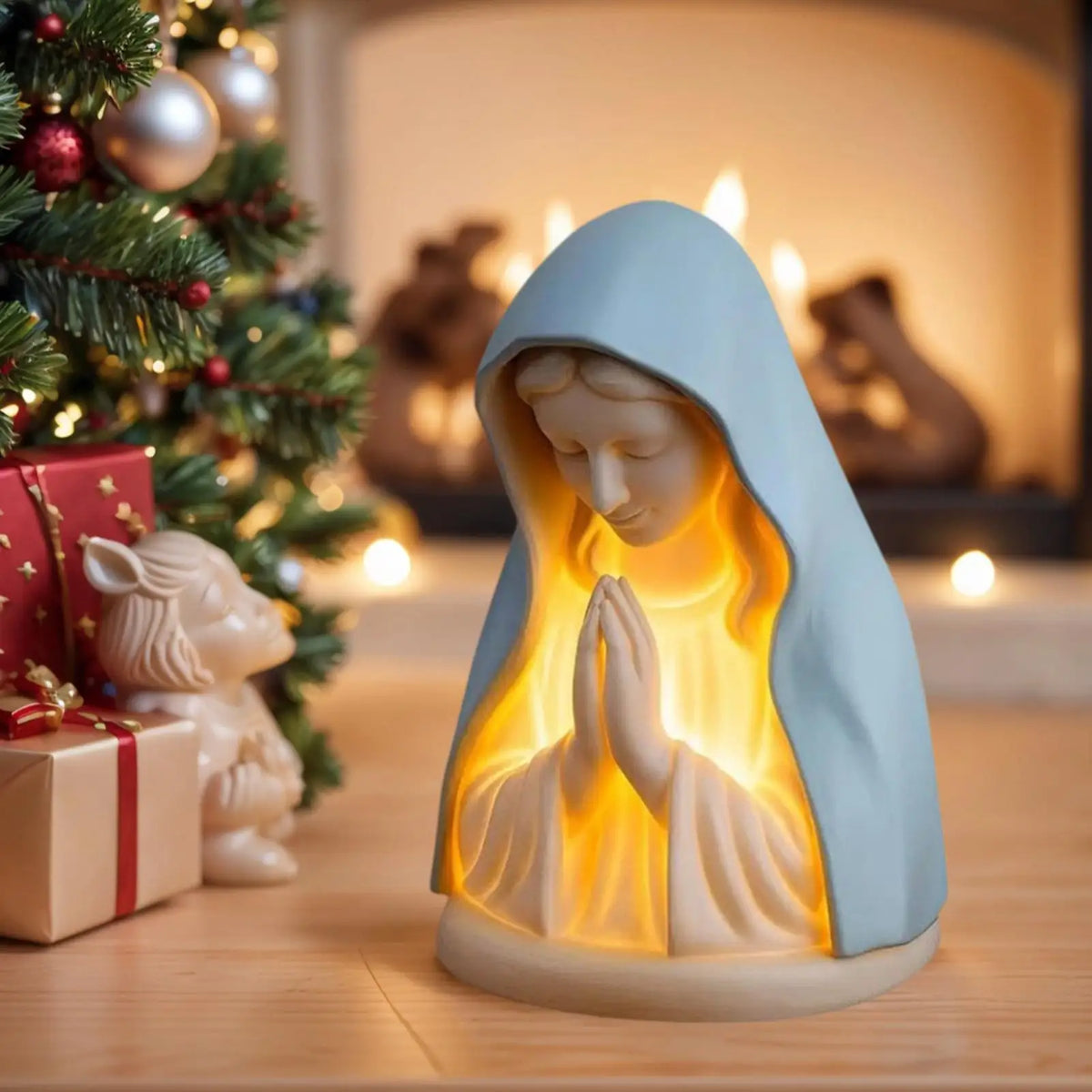 Virgin mary night light Religious Night Light Decorative Table Lamp Soft Eye Protection Desk Accessories for Nursery Reading Vue