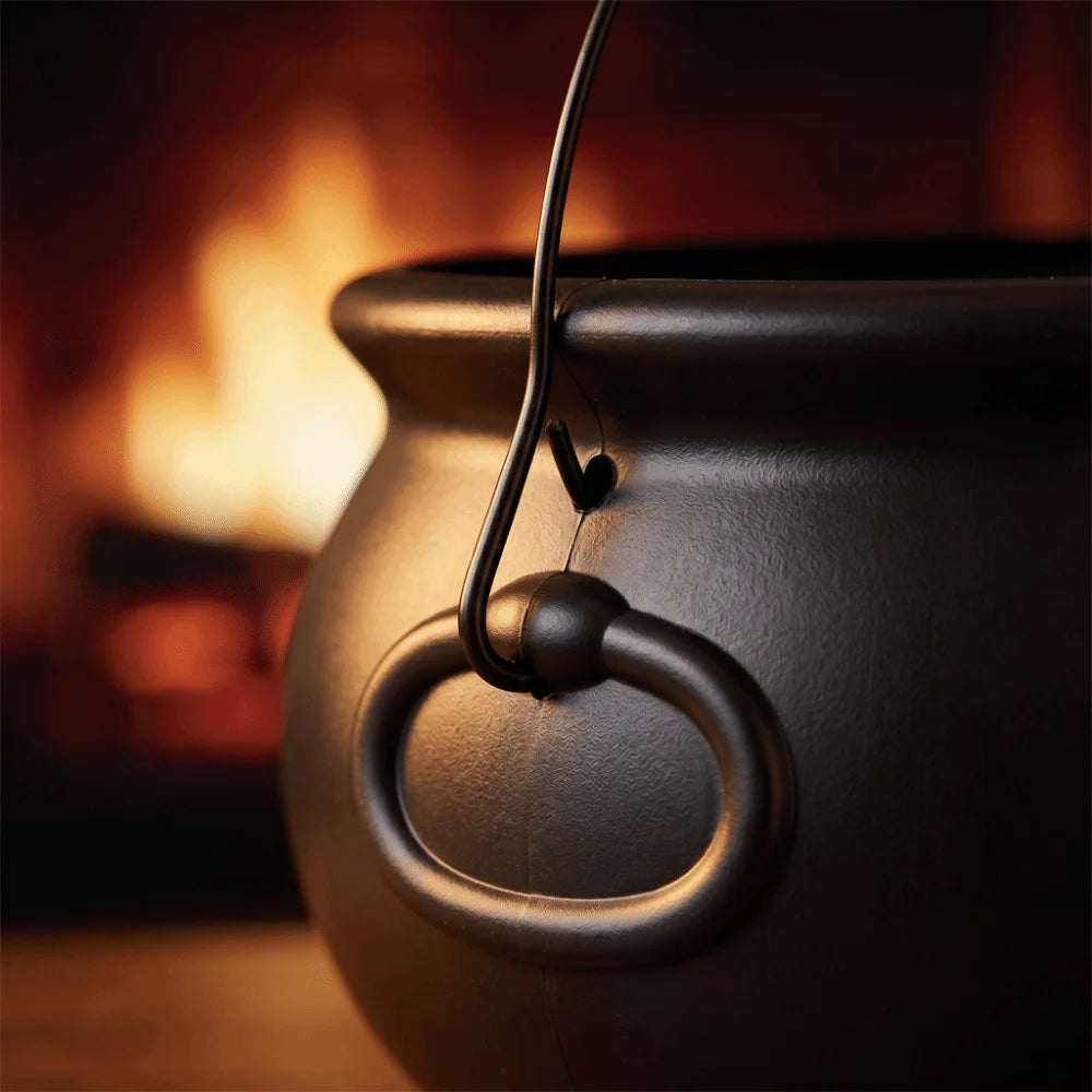 Festival 32cm Halloween Cauldron Plastic Extra-large Candy Bowl Classical Black Halloween Jar Party Decoration Vue