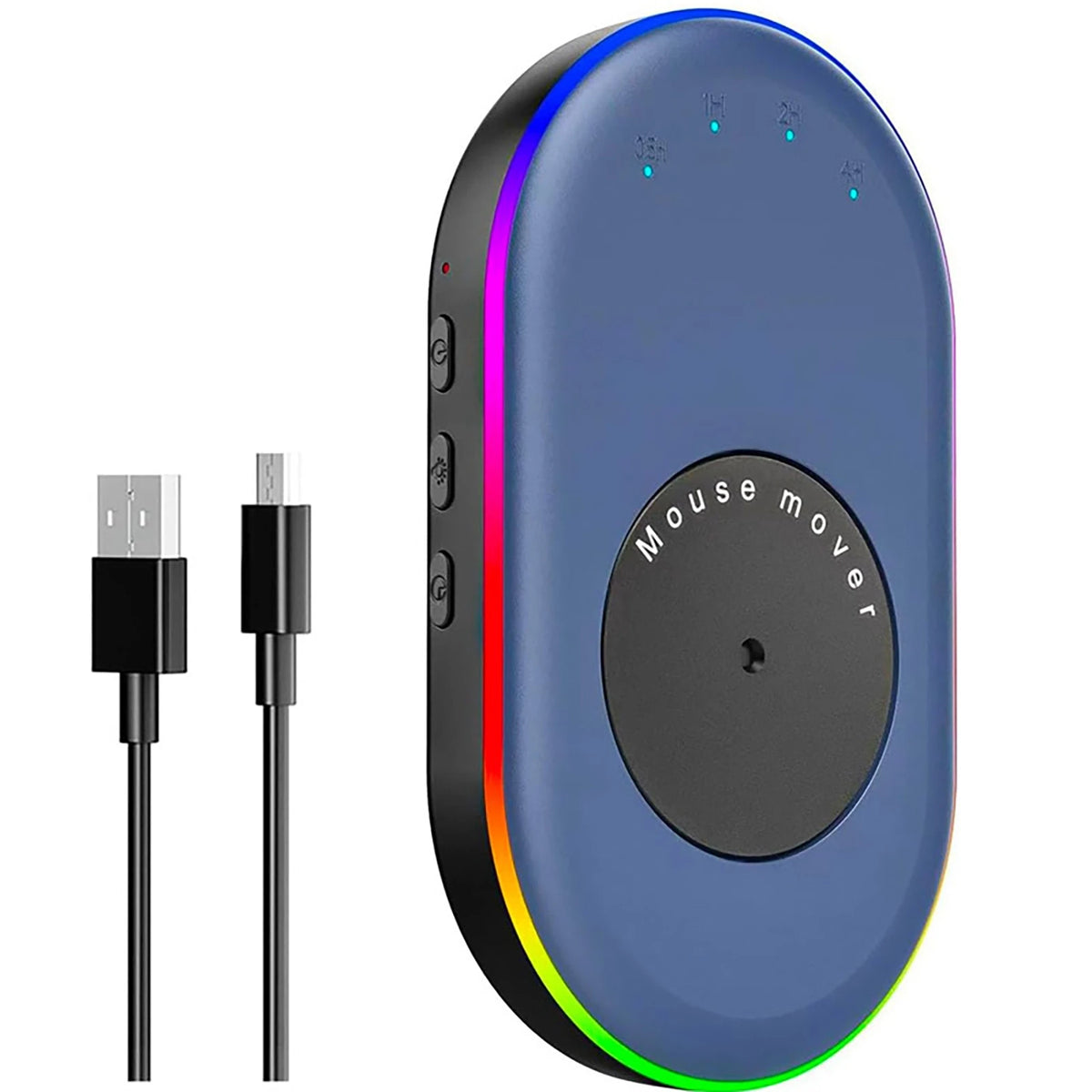 Rotary Mouse Shaker Anti-Sleep Automatic Movement To Prevent Computer Lock Screen Virtual Mouse Mover for Computer Awakening Vue Black Blue