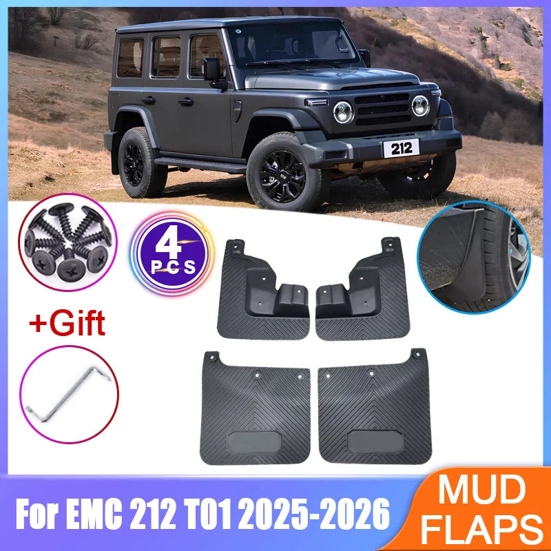 4pcs Mudguards For EMC 212 T01 2025 2026 Anti-splash Mud Flaps Guards Dust Fenders Wheel Mudflaps Auto Tools Parts Accessories Vue