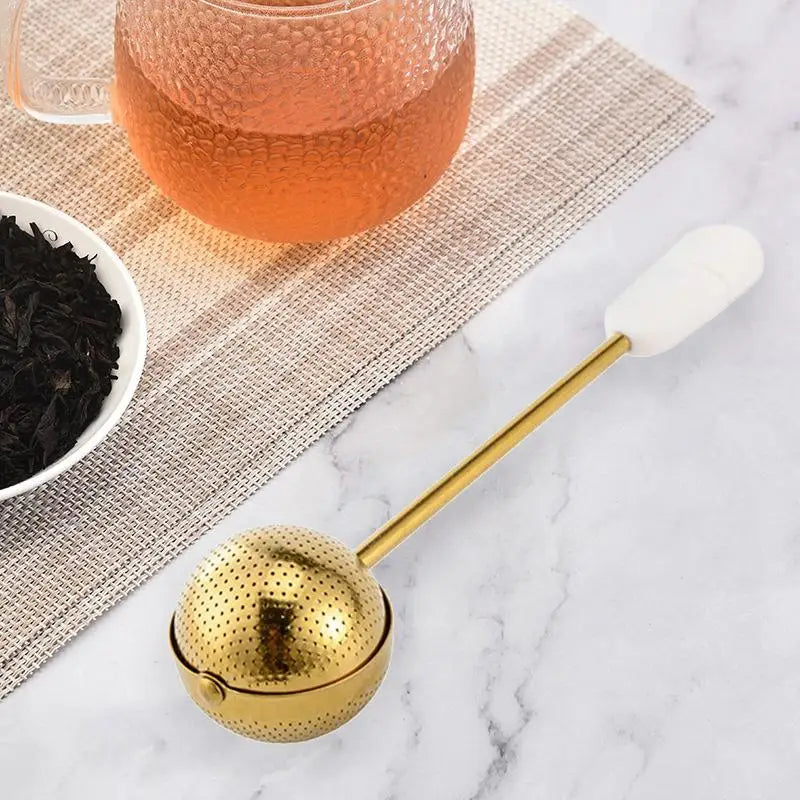 Stainless Steel Mesh Twisting Tea Ball Infuser Loose Leaf Tea Steeper Strainers Reusable Tea Infuser For Loose Tea Coffee Powder Vue