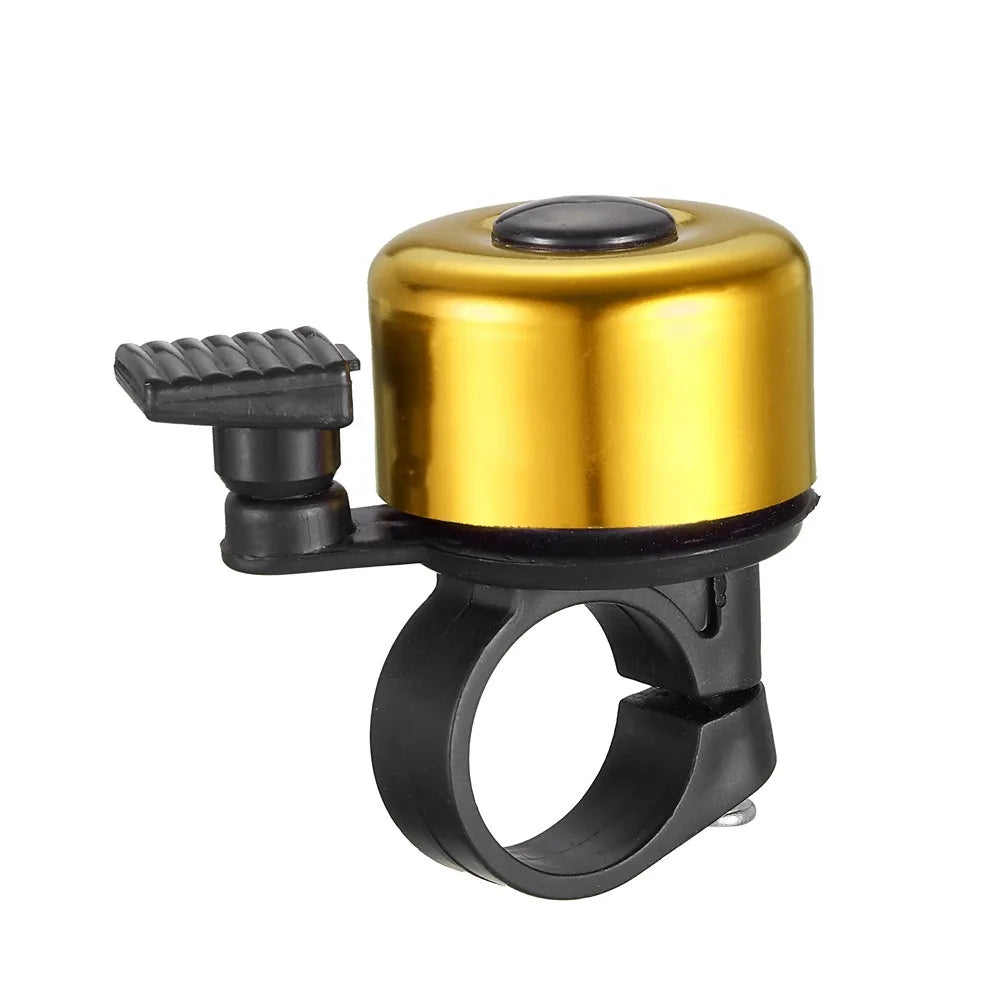 Mountain Bike Bicycle Bell invisible Q Bell Handlebar Circular Aluminum Alloy Invisible Bell 17g Compact and Easy to Instal Vue gold