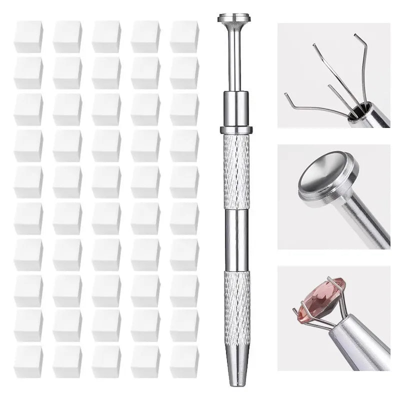 Ombre Sponge for Nails, Soft Gradient Nail Sponge with Grabbing Pen Ombre Nail Brush French Tip Tool Manicure Design Acces 50pcs Vue 50pcs and 1pc pen