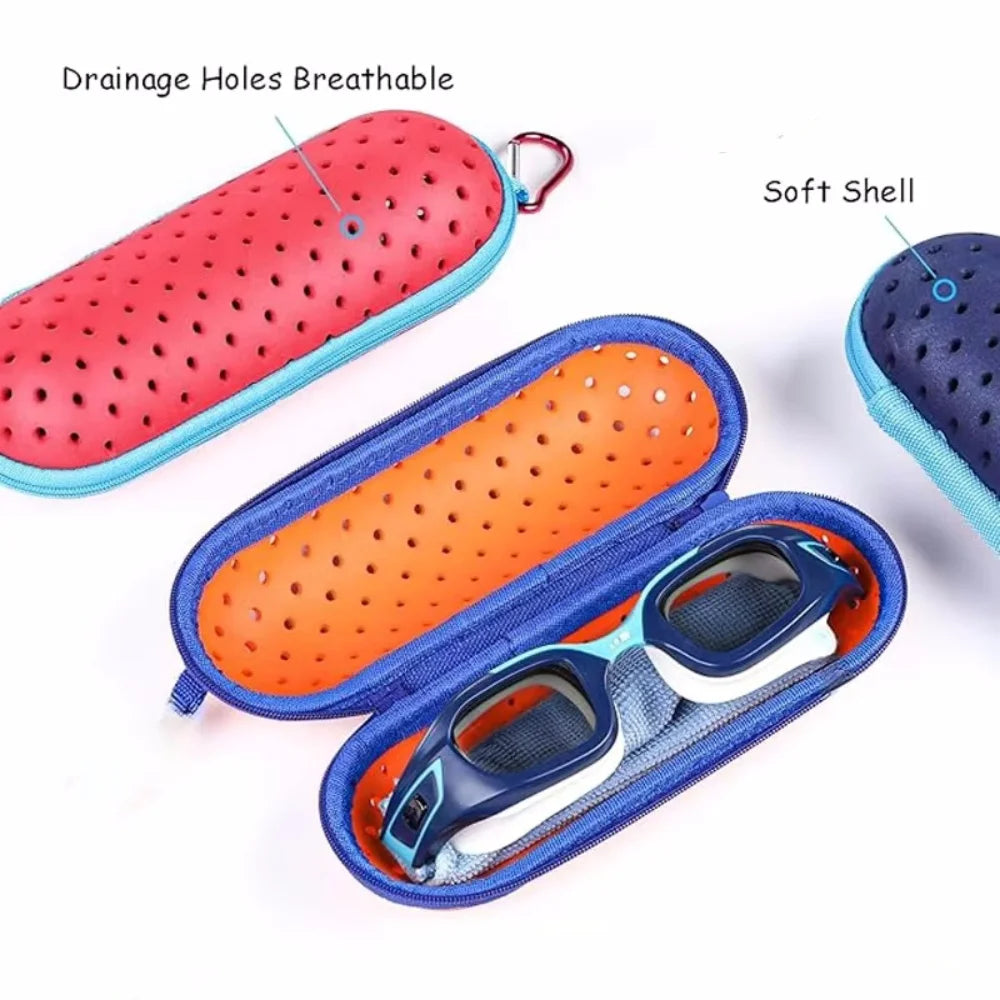 EVA Soft Swimming Glasses Organizer Protector Glasses Case Swimming Gear Breathable Drainage Hole Portable Goggles Cover Vue