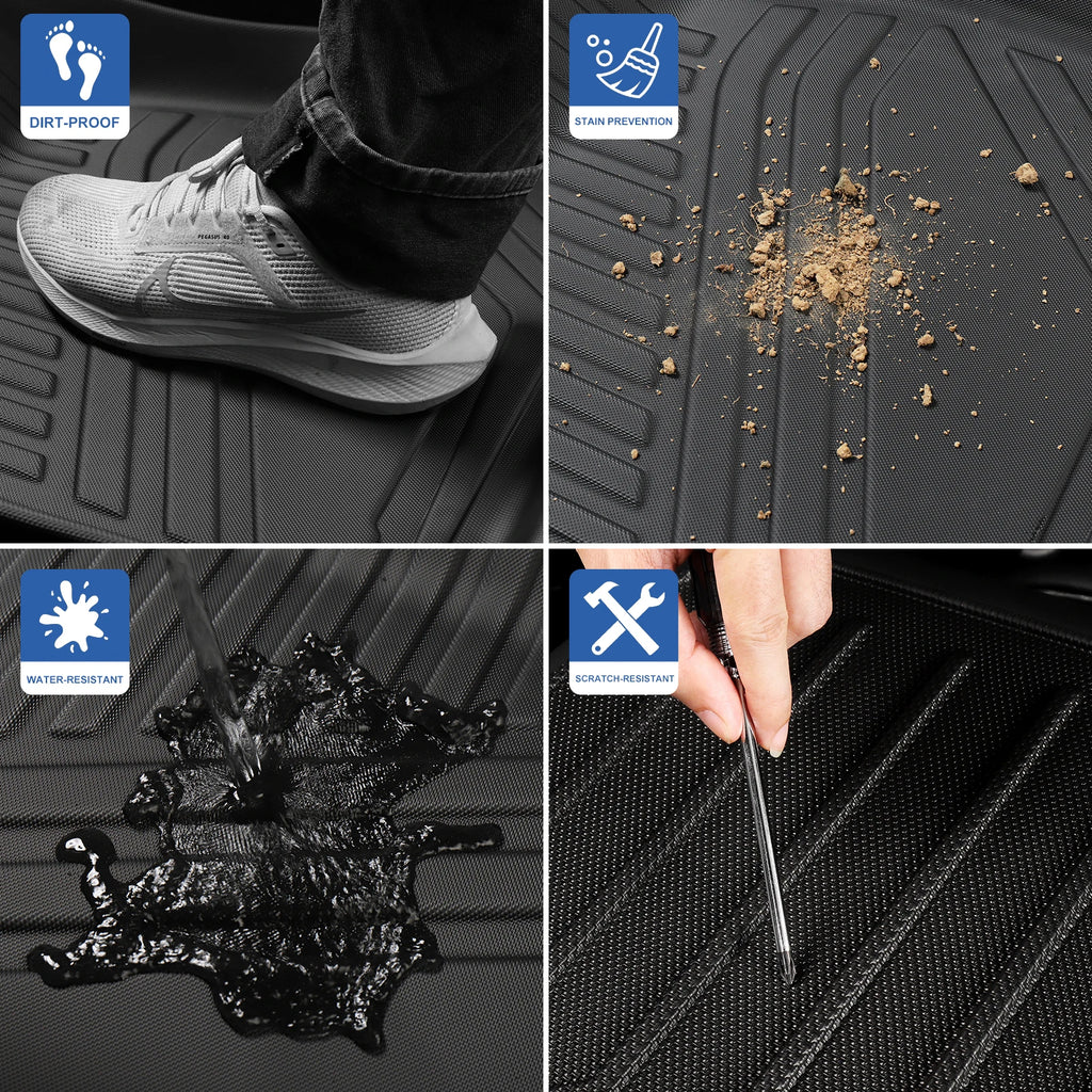 Smabee Left Drive for Volvo EX30 2024 2025 Car Floor Mats Cargo Liner Trunk Pad TPE 3D Foot Mat Waterproof Odorless Tray BLACK Vue