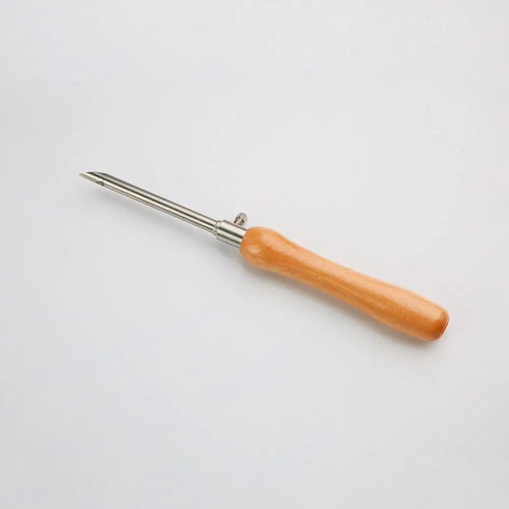 5Pcs 2.5mm/3.5mm/5mm Punch Needle Set Adjustable Wooden Handle Punch Stitching Kit Embroidery Craft DIY Tailors Awl Set Beading Vue