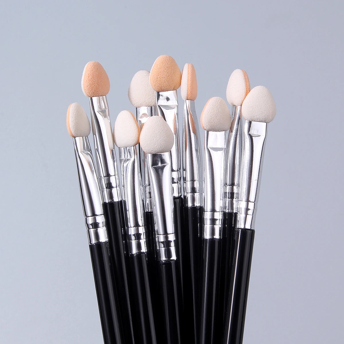 10PCS Black Handle Eyeshadow Sponge Applicators for Eyeshadow & Concealer Vue