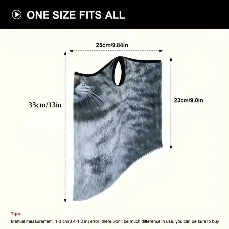 1-20PCS Summer Lce Silk Breathable Bandana Cycling Running Scarf Riding Hiking Sports 3D Animal Face Mask Scarf Neck Protection Vue