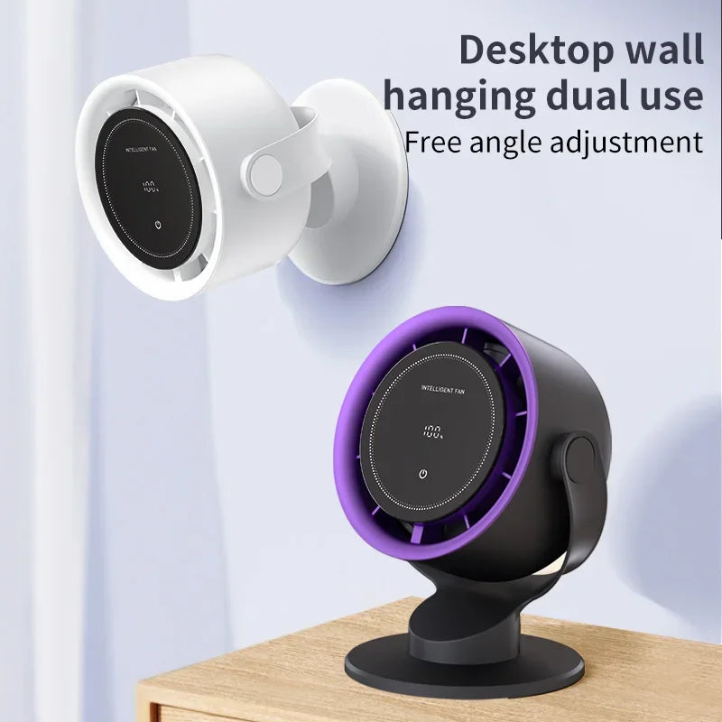 Multi-Function Circulating Fan With 100-Speed Adjustment, USB-Charged High-Speed Turbo Fan, Ideal For Student Desks Vue
