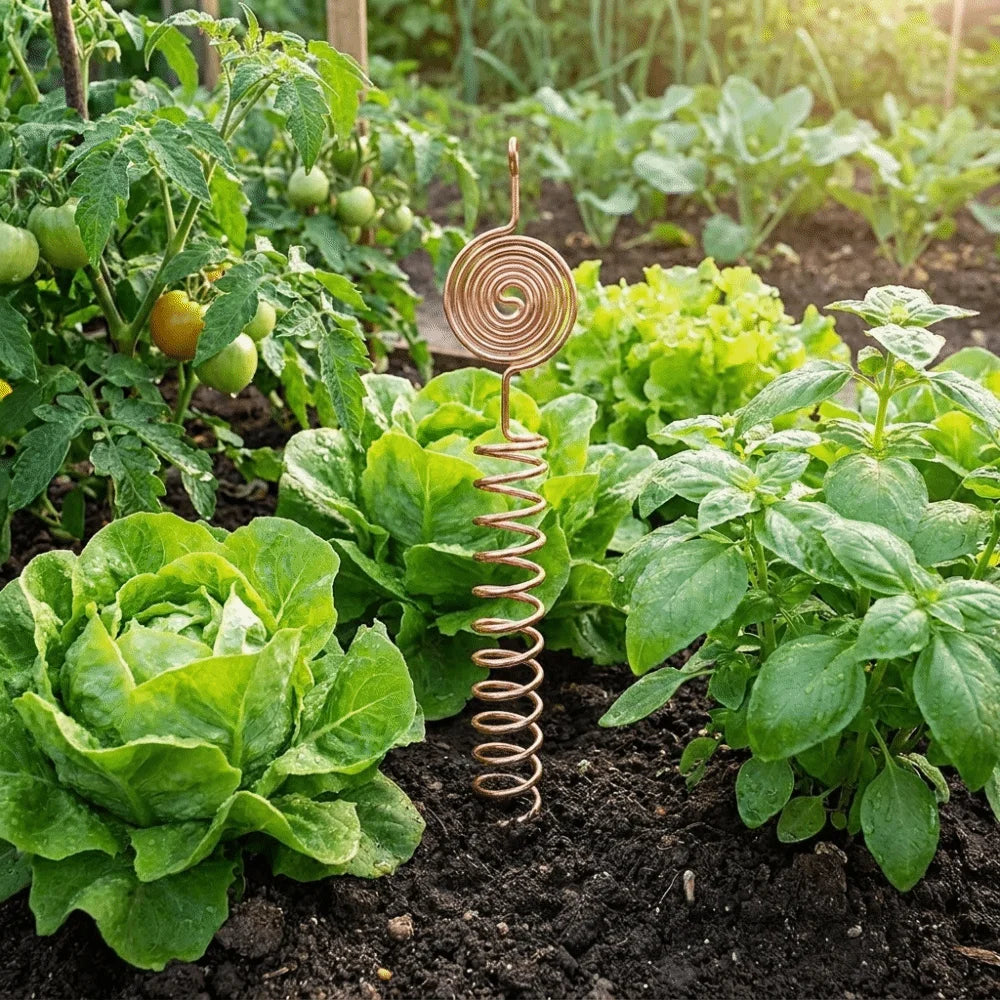 3PCS Copper Electroculture Plant Stakes Multi-purpose Plant Stand Plant Support Frame Durable Bonsai Fixing Rod Flower Vue