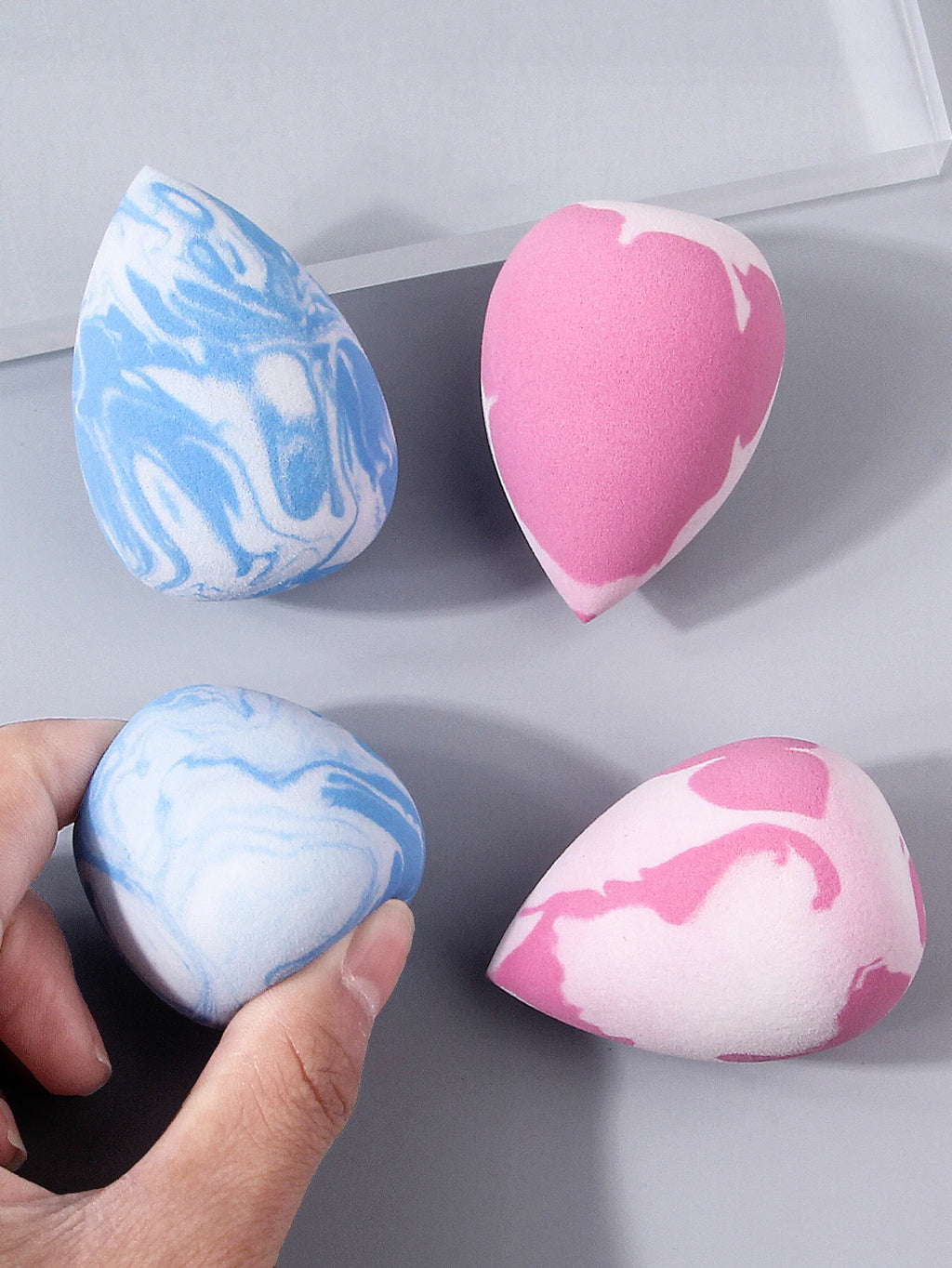 6PCS Ombre Multi-Use Makeup Sponges - Professional Face Blending Tools for Flawless Liquid/Powder & Color Cosmetics Vue