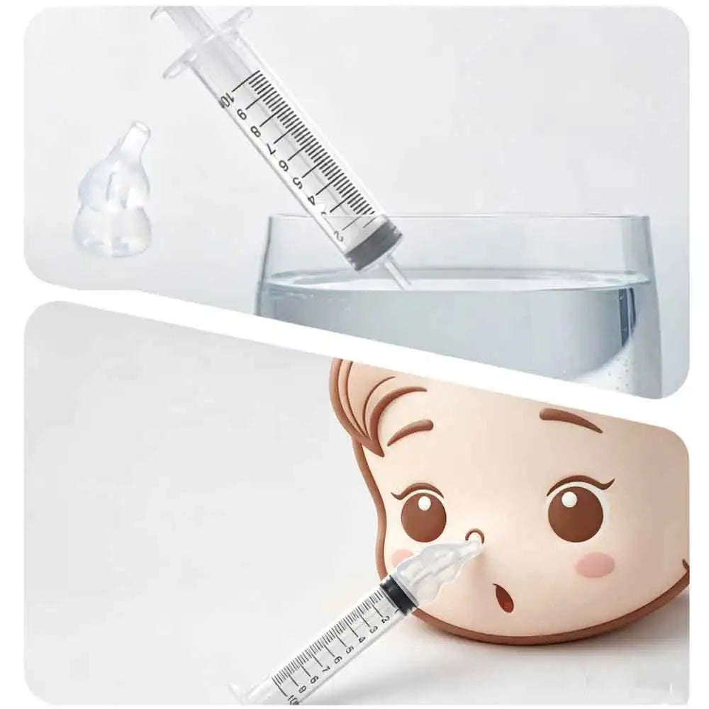 vvocci Baby Nasal Irrigation Silicone Nasal Suction Nose Cleaner Baby Nasal Needle Tube Washer Device for Children and Infants Vue