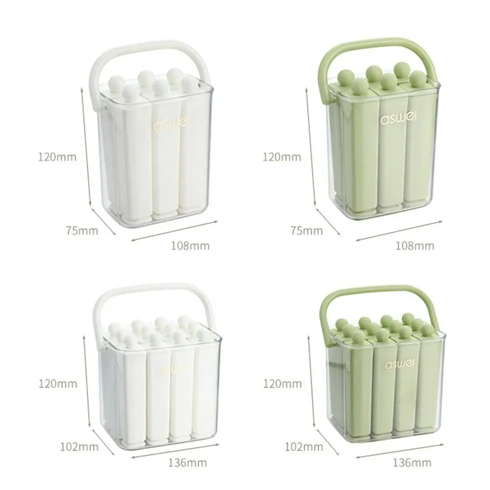 Durable Silicone Old Popsicle Mold Lid Portable Long Bar Ice Tray