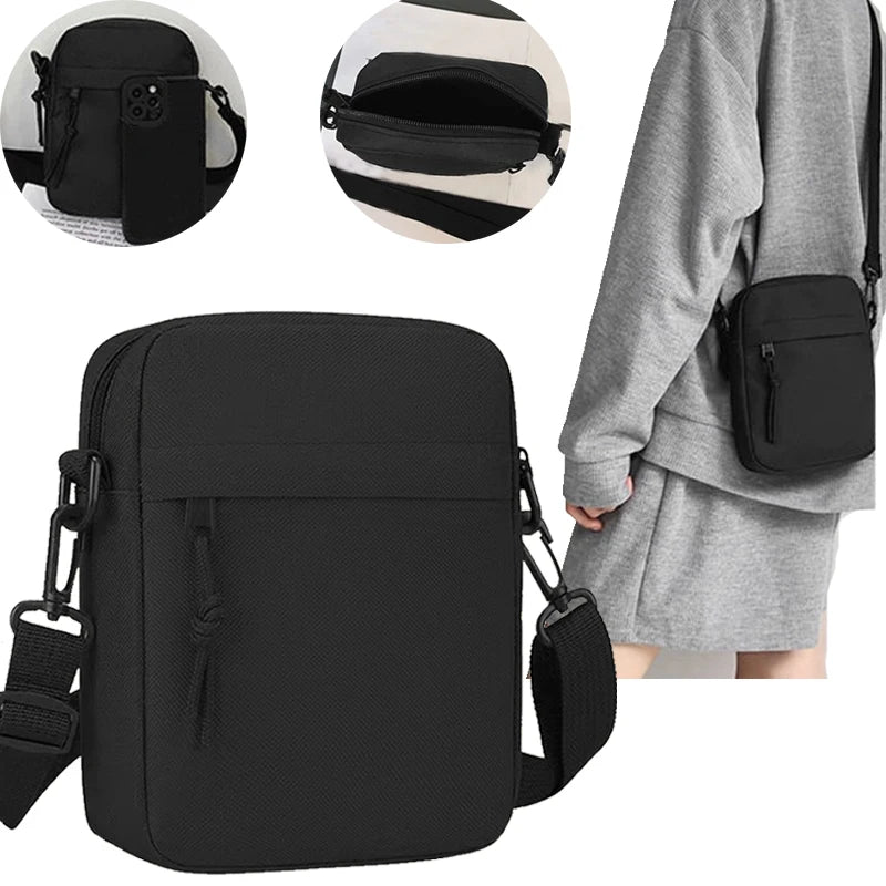 Men's Women's Single-shoulder Bags Crossbody Solid-colored Small