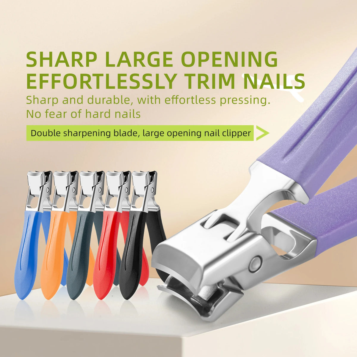 Anti-Splash Stainless Steel Nail Clippers Thick Large Opening Nail Trimmer Manicure Clippers Sharpness Upgrade Nipper Household Vue