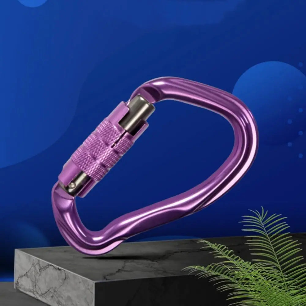 7075 Aviation Aluminum Safety Auto Lock Buckle 23KN Pear-shaped Professional Carabiner Durable Sturdy Outdoor Sports Buckle Vue